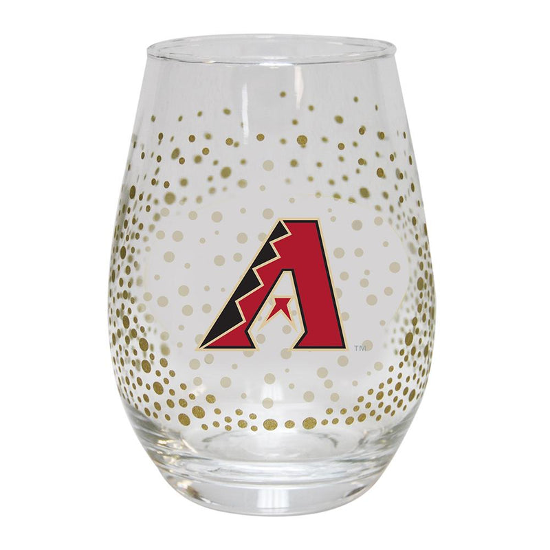 15oz Glitter Stemless Wine Glass | Arizona Diamondbacks ADB, Arizona Diamondbacks, MLB, OldProduct 888966965256 $14