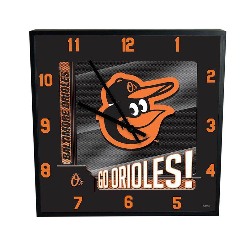 12 Inch Square Carbon Fiber Clock | Baltimore Orioles Baltimore Orioles, BOR, MLB, OldProduct 687746397382 $25