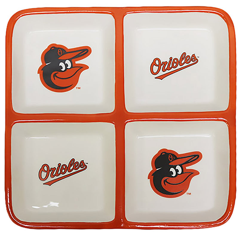 4 Section Square Tray | Baltimore Orioles