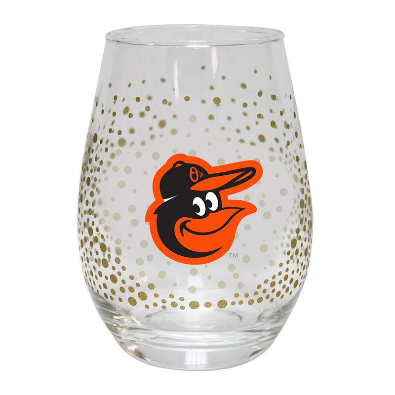 15oz Glitter Stemless Wine Glass | Baltimore Orioles Baltimore Orioles, BOR, MLB, OldProduct 888966965263 $14