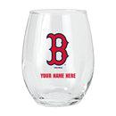 15oz Personalized Stemless Glass | Boston Red Sox
