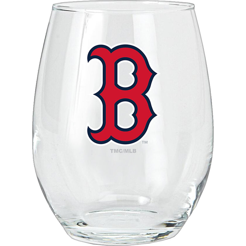 15oz Stemless Glass Tumbler | Boston Red Sox