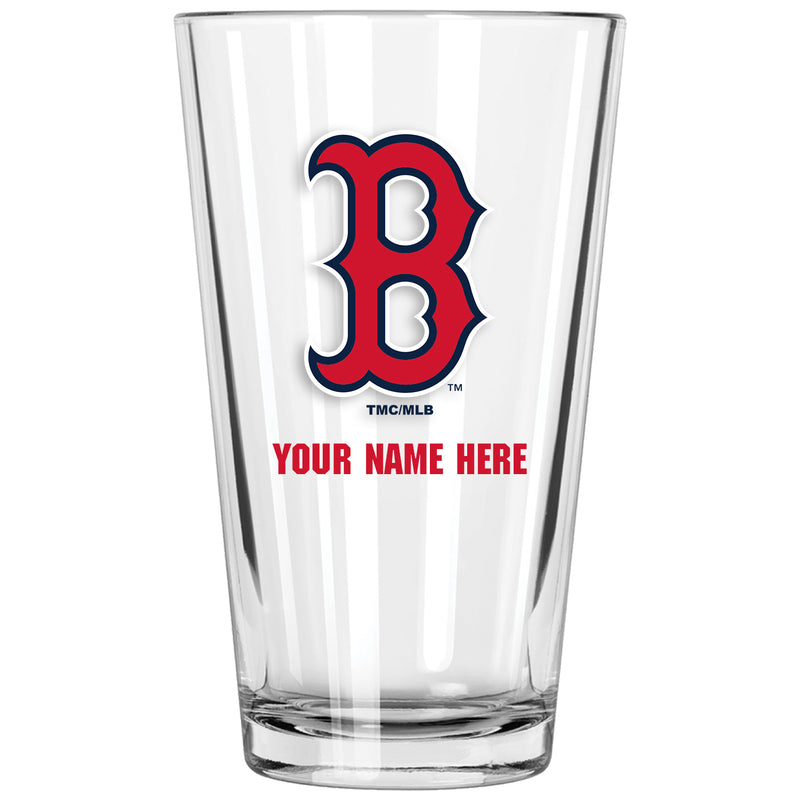 17oz Personalized Pint Glass | Boston Red Sox