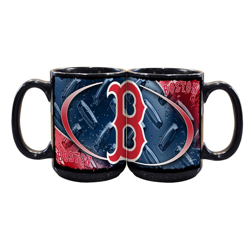 15oz Black Diamond Plate Mug | Boston Red Sox Boston Red Sox, BRS, MLB, OldProduct 687746136769 $13