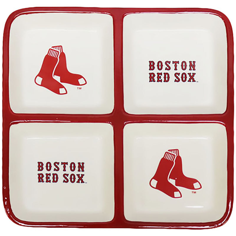 4 Section Square Tray | Boston Red Sox
