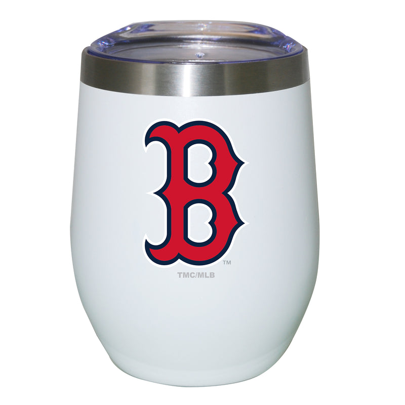 12oz White Stainless Steel Stemless Tumbler | Boston Red Sox Boston Red Sox, BRS, CurrentProduct, Drinkware_category_All, MLB 194207624999 $27.49