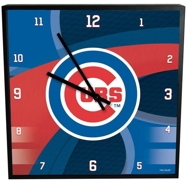 12 Inch Square Carbon Fiber Clock | Chicago Cubs CCU, Chicago Cubs, MLB, OldProduct 687746320427 $25