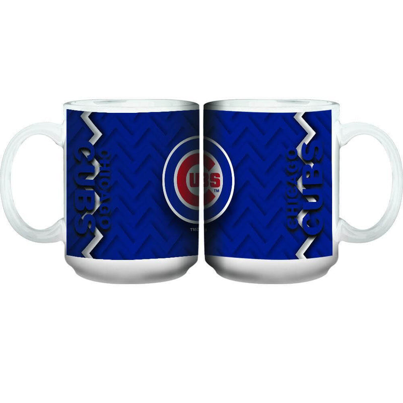11oz White Chevron Mug | Chicago Cubs CCU, Chicago Cubs, MLB, OldProduct 687746118895 $10