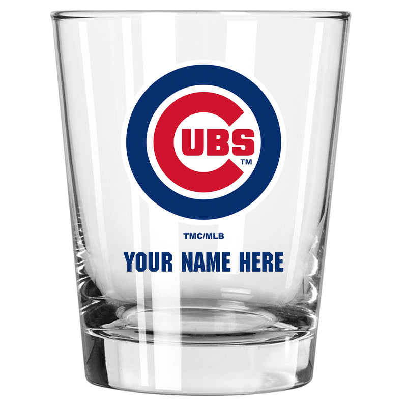 15oz Personalized Stemless Glass | Chicago Cubs