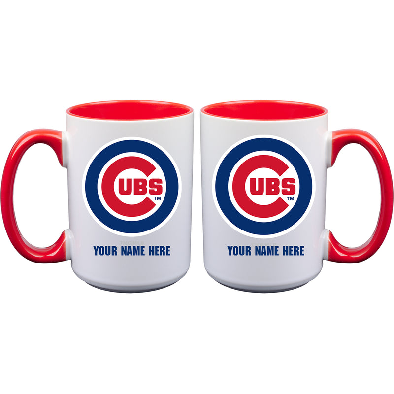 15oz Inner Color Personalized Ceramic Mug | Chicago Cubs 2790PER, CCU, Chicago Cubs, CurrentProduct, Drinkware_category_All, MLB, Personalized_Personalized  $27.99