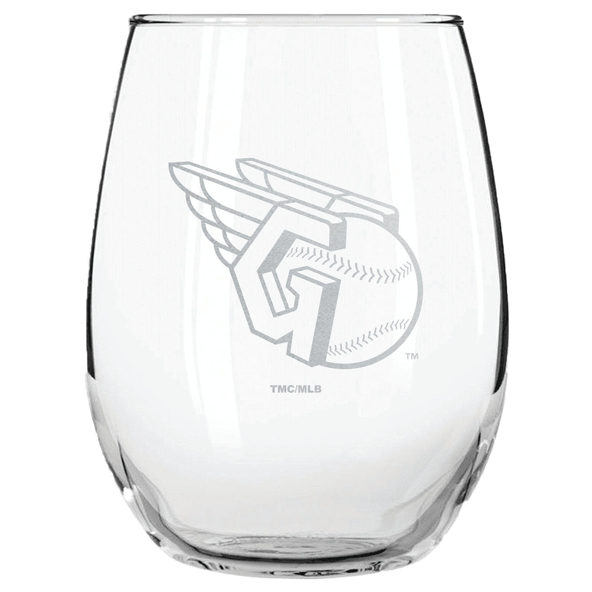 15oz Etched Stemless Tumbler | Cleveland Guardians CGU, Cleveland Guardians, CurrentProduct, Drinkware_category_All, MLB  $12.49
