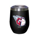 12oz Black Stainless Steel Stemless Tumbler | Cleveland Guardians CGU, Cleveland Guardians, CurrentProduct, Drinkware_category_All, MLB  $27.49