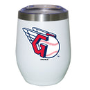 12oz White Stainless Steel Stemless Tumbler | Cleveland Guardians CGU, Cleveland Guardians, CurrentProduct, Drinkware_category_All, MLB  $27.49