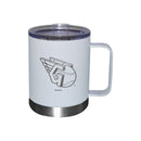 12oz White Stainless Steel Etched lowball Tumbler w/Handle | Cleveland Guardians CGU, Cleveland Guardians, CurrentProduct, Drinkware_category_All, MLB  $27.49