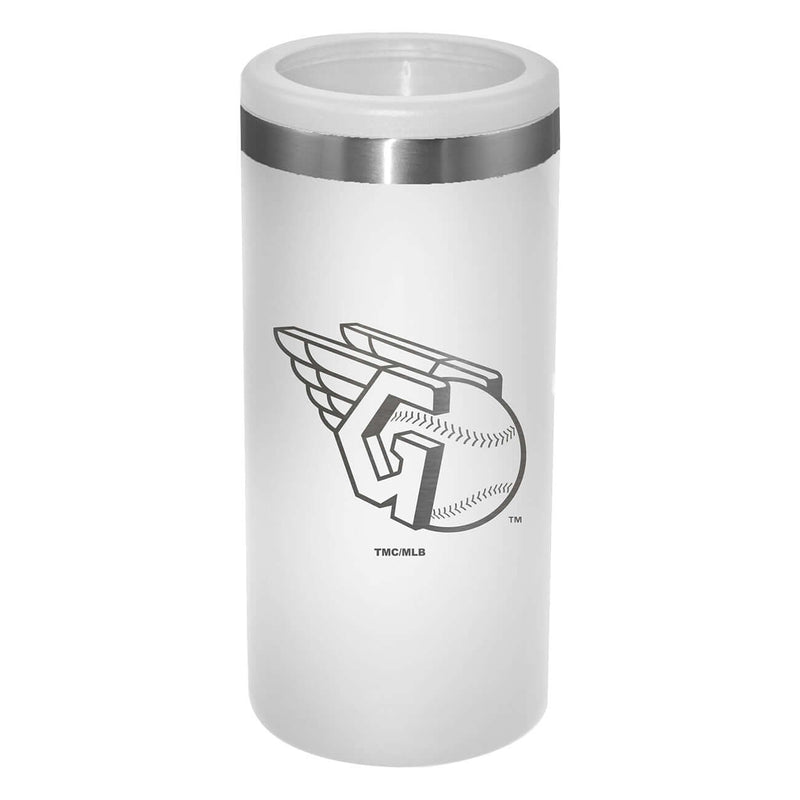 12oz White Etched Slim Can Holder | Cleveland Guardians CGU, Cleveland Guardians, CurrentProduct, Drinkware_category_All, MLB  $27.49