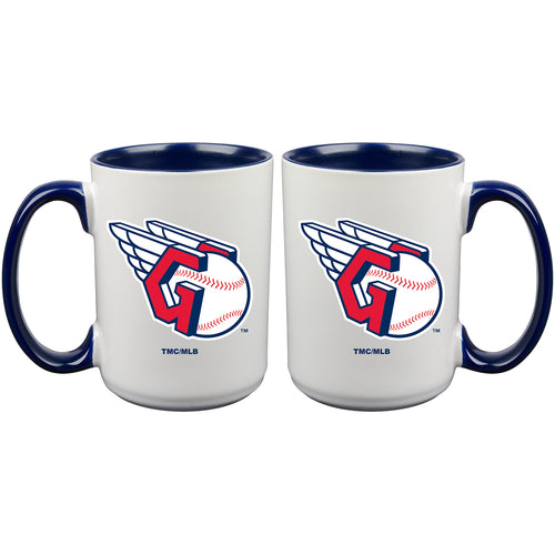 15oz Inner Color Ceramic Mug | Cleveland Guardians CGU, Cleveland Guardians, CurrentProduct, Drinkware_category_All, MLB  $17.99