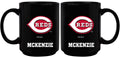 15oz Black Personalized Ceramic Mug | Cincinnati Reds Cincinnati Reds, CRE, CurrentProduct, Drinkware_category_All, Engraved, MLB, Personalized_Personalized 194207502204 $21.86