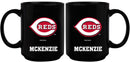 15oz Black Personalized Ceramic Mug | Cincinnati Reds Cincinnati Reds, CRE, CurrentProduct, Drinkware_category_All, Engraved, MLB, Personalized_Personalized 194207502204 $21.86