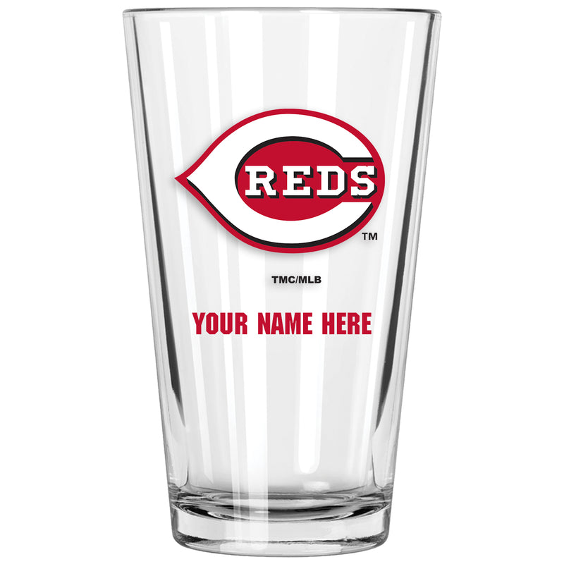 17oz Personalized Pint Glass | Cincinnati Reds