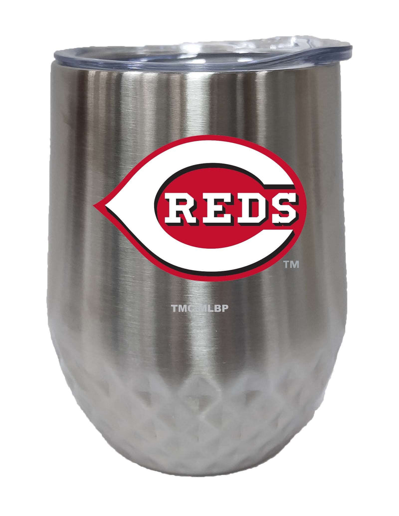 12oz Stainless Steel Stemless Diamond Tumbler | Cincinnati Reds Cincinnati Reds, CRE, CurrentProduct, Drinkware_category_All, MLB 888966673120 $28.49