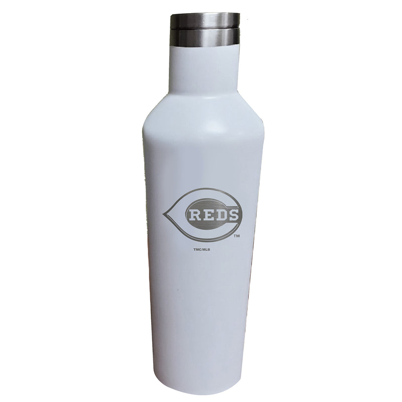 17oz White Etched Infinity Bottle | Cincinnati Reds