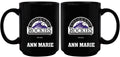 15oz Black Personalized Ceramic Mug | Colorado Rockies Colorado Rockies, CRK, CurrentProduct, Drinkware_category_All, Engraved, MLB, Personalized_Personalized 194207502211 $21.86