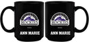 15oz Black Personalized Ceramic Mug | Colorado Rockies Colorado Rockies, CRK, CurrentProduct, Drinkware_category_All, Engraved, MLB, Personalized_Personalized 194207502211 $21.86
