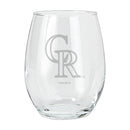 15oz Etched Stemless Tumbler | Colorado Rockies Colorado Rockies, CRK, CurrentProduct, Drinkware_category_All, MLB 194207265581 $12.49