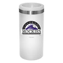 12oz White Slim Can Holder | Colorado Rockies