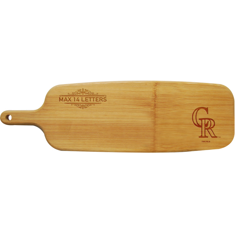 Personalized Bamboo Paddle Cutting & Serving Board | Colorado Rockies
Colorado Rockies, CRK, CurrentProduct, Home&Office_category_All, Home&Office_category_Kitchen, MLB, Personalized_Personalized
The Memory Company