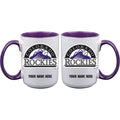 15oz Inner Color Personalized Ceramic Mug | Colorado Rockies 2790PER, Colorado Rockies, CRK, CurrentProduct, Drinkware_category_All, MLB, Personalized_Personalized  $27.99