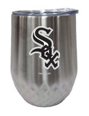 12oz Stainless Steel  Stemless Diamond Tumbler White | Chicago Chicago White Sox, CurrentProduct, CWS, Drinkware_category_All, MLB 888966673267 $28.49