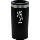 12oz Personalized Black Stainless Steel Slim Can Holder | Chicago White Sox