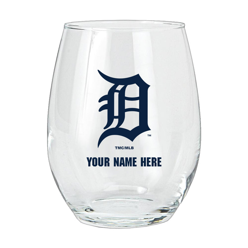 15oz Personalized Stemless Glass | Detroit Tigers