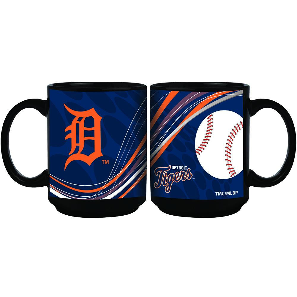 15oz Dynamic Style Black Mug | Detroit Tigers CurrentProduct, Detroit Tigers, Drinkware_category_All, DTI, MLB 888966972865 $15.49