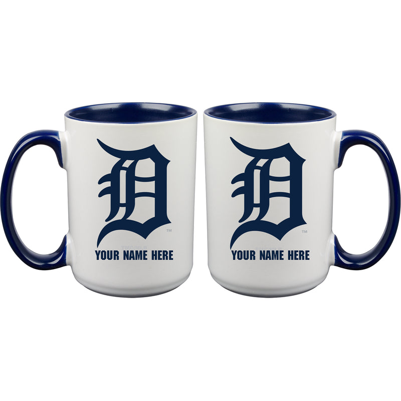 15oz Inner Color Personalized Ceramic Mug | Detroit Tigers 2790PER, CurrentProduct, Detroit Tigers, Drinkware_category_All, DTI, MLB, Personalized_Personalized  $27.99