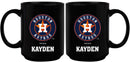 15oz Black Personalized Ceramic Mug | Houston Astros CurrentProduct, Drinkware_category_All, Engraved, HAS, Houston Astros, MLB, Personalized_Personalized 194207502242 $21.86