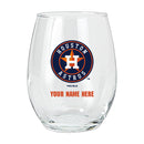15oz Personalized Stemless Glass | Houston Astros