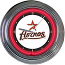 15 Inch Neon Clock | Houston Astros CurrentProduct, HAS, Home & Office_category_All, Houston Astros, MLB 687746459295 $87.99