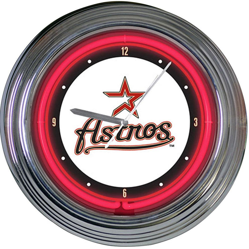 15 Inch Neon Clock | Houston Astros CurrentProduct, HAS, Home & Office_category_All, Houston Astros, MLB 687746459295 $87.99