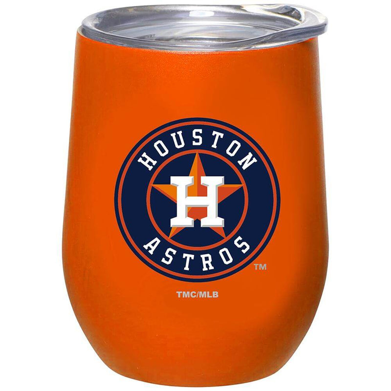 12oz Matte Stainless Steel Stemless Tumbler | Astros CurrentProduct, Drinkware_category_All, HAS, Houston Astros, MLB 194207377093 $32.99
