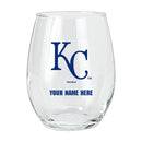 15oz Personalized Stemless Glass | Kansas City Royals
