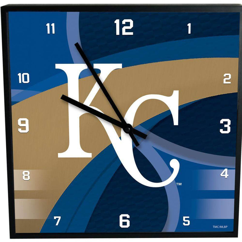 12 Inch Square Carbon Fiber Clock | Kansas City Royals Kansas City Royals, KCR, MLB, OldProduct 687746320496 $25
