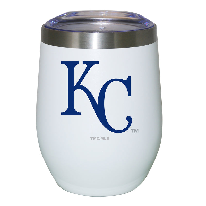 12oz White Stainless Steel Stemless Tumbler | Kansas City Royals CurrentProduct, Drinkware_category_All, Kansas City Royals, KCR, MLB 194207625071 $27.49