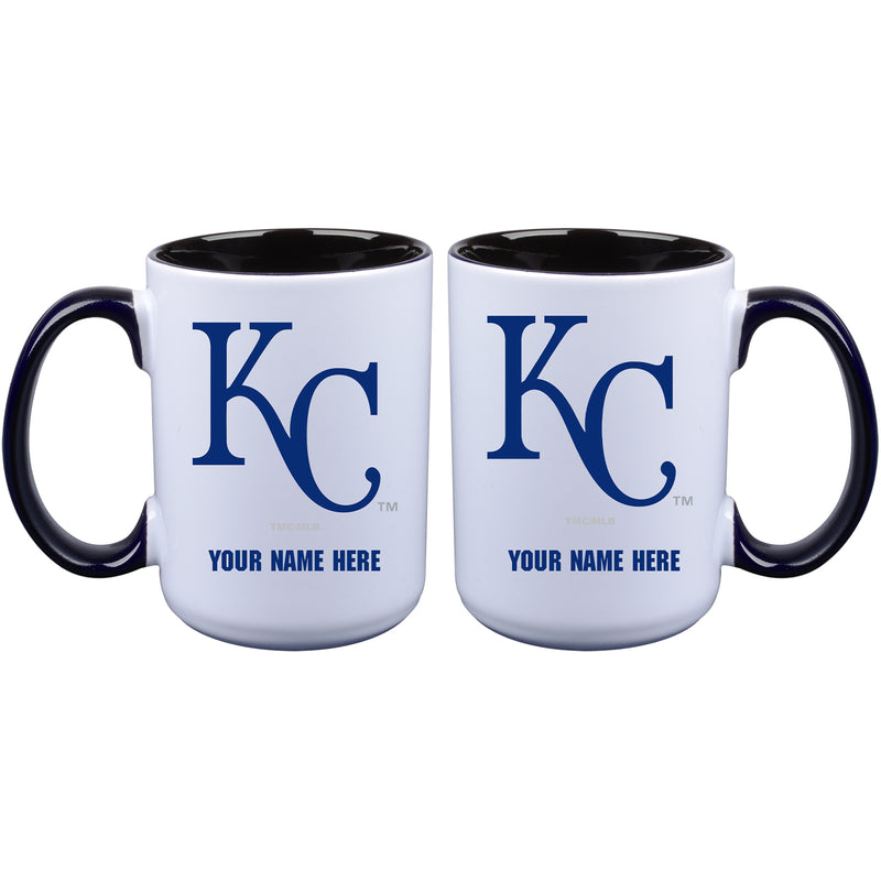 15oz Inner Color Personalized Ceramic Mug | Kansas City Royals 2790PER, CurrentProduct, Drinkware_category_All, Kansas City Royals, KCR, MLB, Personalized_Personalized  $27.99