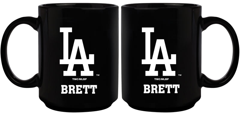 15oz Black Personalized Ceramic Mug | Los Angeles Dodgers CurrentProduct, Drinkware_category_All, Engraved, LAD, Los Angeles Dodgers, MLB, Personalized_Personalized 194207502266 $21.86
