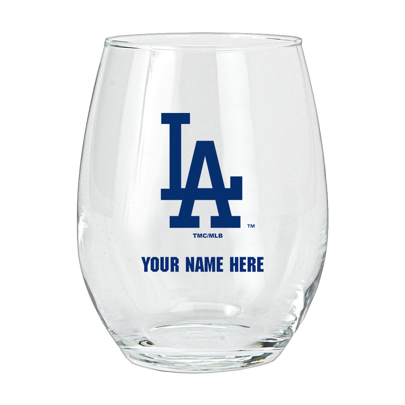 15oz Personalized Stemless Glass | Los Angeles Dodgers