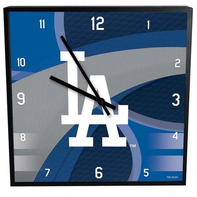 12 Inch Square Carbon Fiber Clock | Los Angeles Dodgers LAD, Los Angeles Dodgers, MLB, OldProduct 687746320502 $25