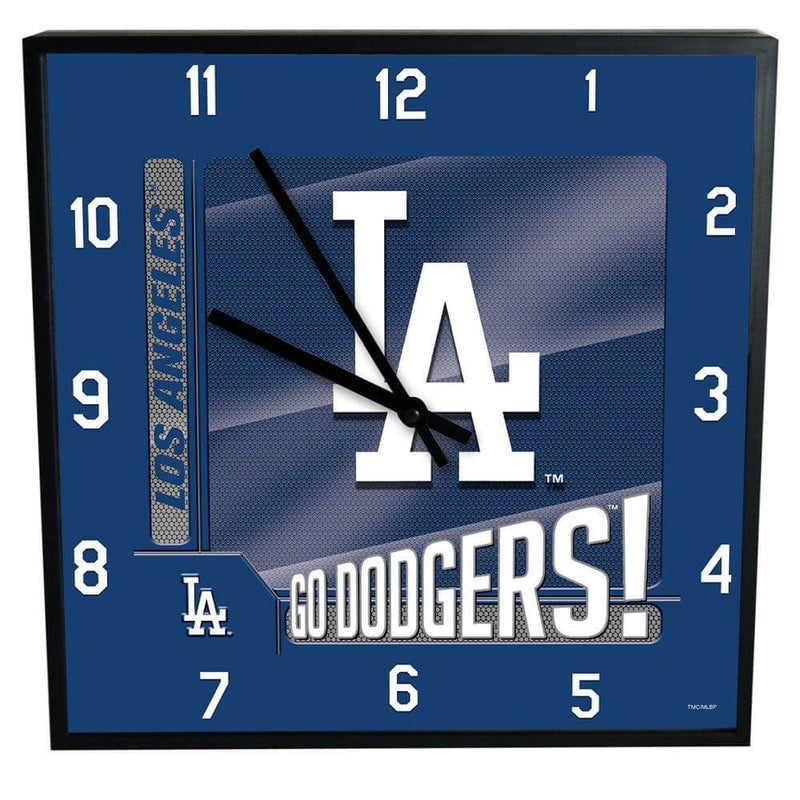 12 Inch Square Carbon Fiber Clock | Los Angeles Dodgers LAD, Los Angeles Dodgers, MLB, OldProduct 687746396491 $25