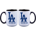 15oz Inner Color Personalized Ceramic Mug | Los Angeles Dodgers 2790PER, CurrentProduct, Drinkware_category_All, LAD, Los Angeles Dodgers, MLB, Personalized_Personalized  $27.99